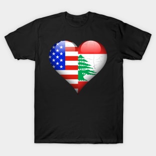 Half American Half Lebanese - Gift for Lebanese From Lebanon T-Shirt